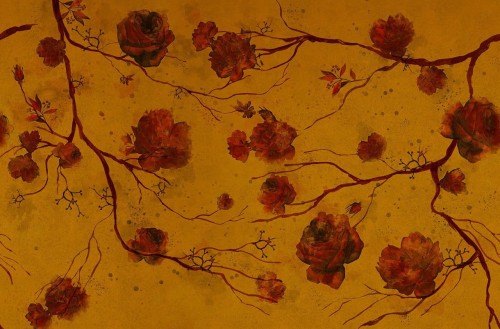 Tapeta kwitnące gałęzie London Art T04S02 1 FINGERPRINT FILE The Daydreamer