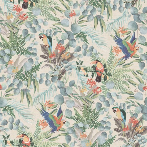 Tapeta papugi i liście J&V 6521 Parrot 181 Lemuria