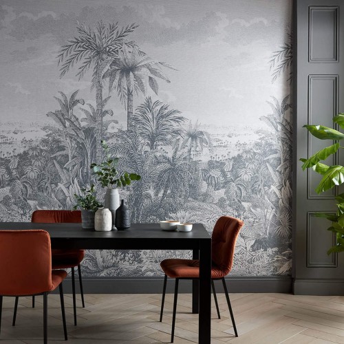 Mural Tropikalny 1838 Wallcoverings 1906-133-02 Paradise Found Monochrome Murals