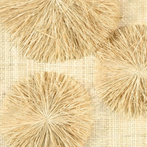 Tapeta Pompony CMO Paris Raphia Rosace Naturel WRA 07 01 Raffia Wallcovering 2