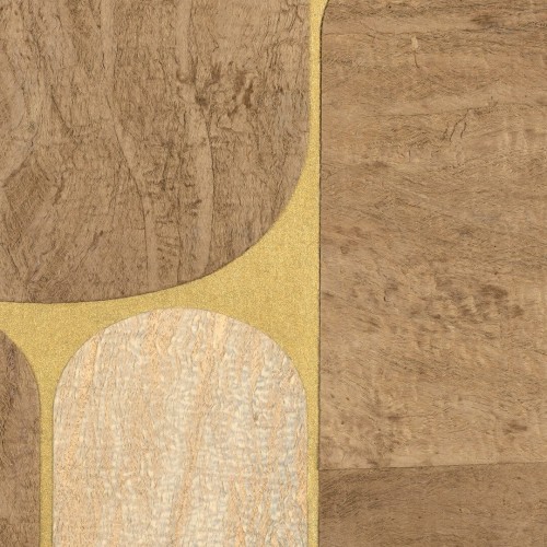 Tapeta Geometryczna Naturalna CMO Paris Murier Ovale Blond Naturel Or WMU 02 15 Mulberry Wallcovering