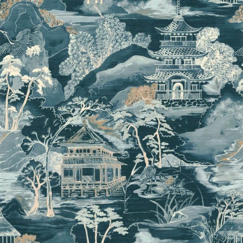 Tapeta w stylu japońskim Casamance 75310508 Nara Archipel