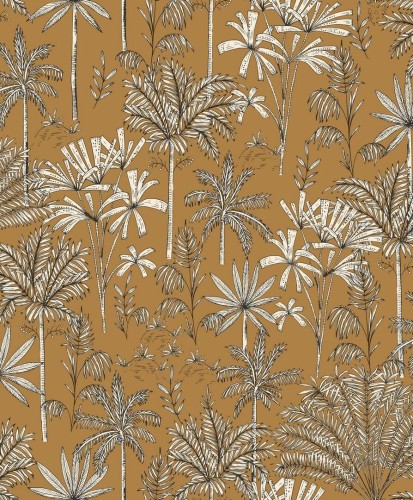 Tapeta w tropikalne rośliny Caselio NGR103032041 Jardin Majorelle Nos Gravures