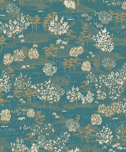 Tapeta roślinna Caselio NGR103046244 Jardin D'Olinda Nos Gravures