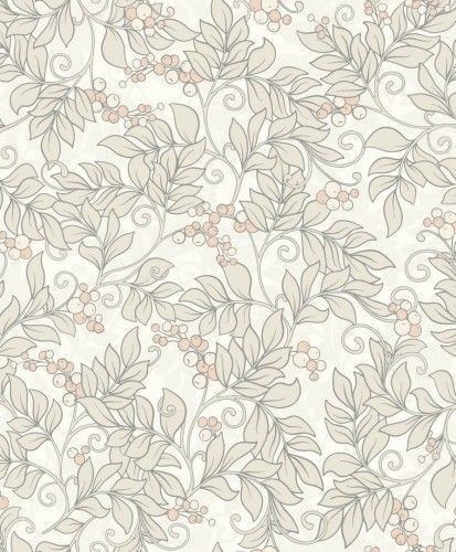Tapeta w stylu vintage Casadeco ARCR86374117 Roślinna Symphorine Arts & Crafts