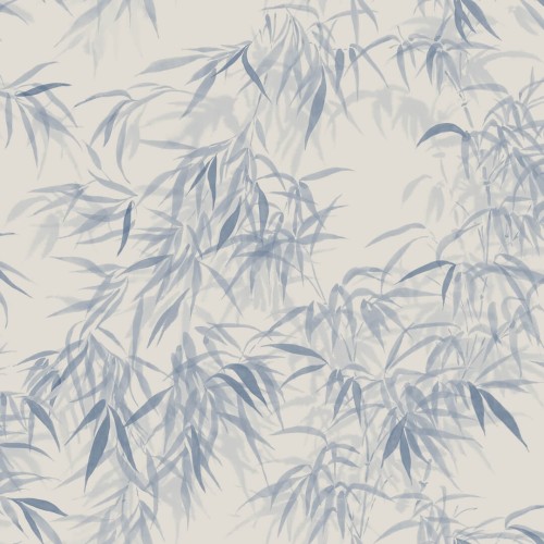 Tapeta liście bambusa Sandberg S10115 Jon Indigo Blue Jordnara
