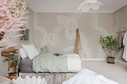 Fototapeta linie Rebel Walls R18421 Stripes Sand Simplicity