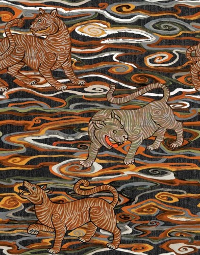 Tapeta tekstylna tygrysy Arte Tigris 49570 Gitane