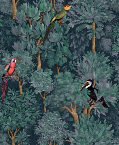 Tapeta egzotyczne ptaki i drzewa Holden 91251 Botanist Amazonia