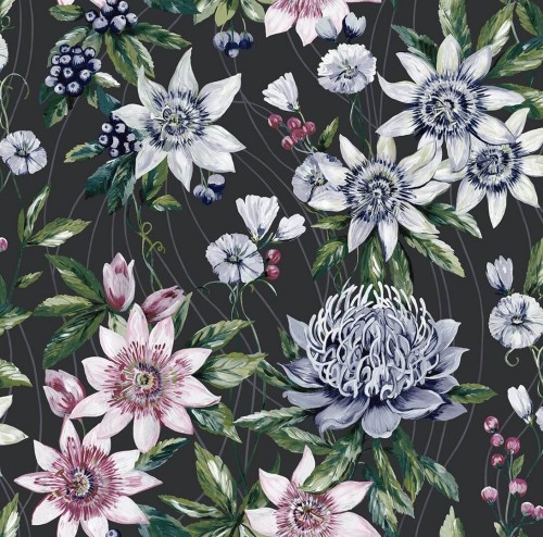 Tapeta kwiaty Holden 91324 Passiflora Amazonia