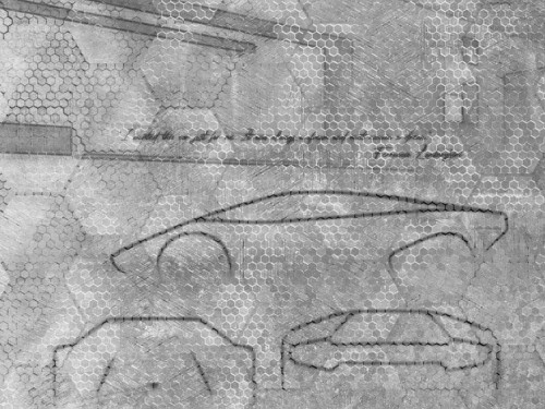 Mural heksagony i pojazdy Zambaiti Parati Z90056 Automobili Lamborghini 2