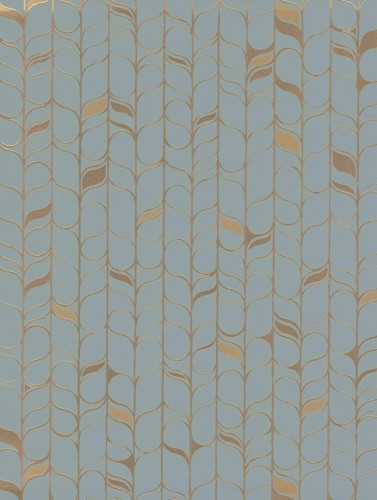 Tapeta metalizowana niebiesko-złota York Wallcoverings OS4202 Perfect Petals Candice Olson Modern Nature 2