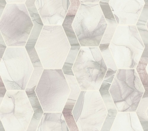 Tapeta heksagony i marmur York Wallcoverings OS4284 Earthbound Candice Olson Modern Nature 2