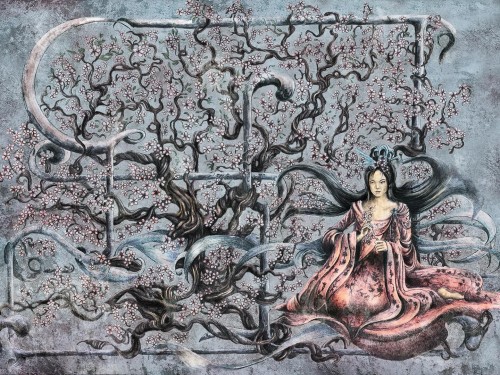 Fototapeta w japońskim stylu Wallcraft Sakura 490322102