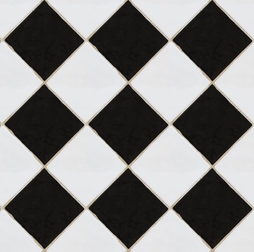 Tapeta płytki romby Rebel Walls R18551 Checkered Tiles Black & white Pops