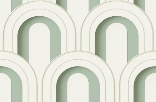 Tapeta łuki Rebel Walls R18567 Arch Deco Bijou Soft Green Pops