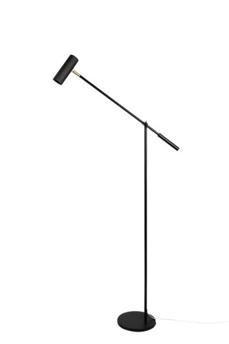 Lampa podłogowa ryflowana czarna Hubble Black 403311 Globen