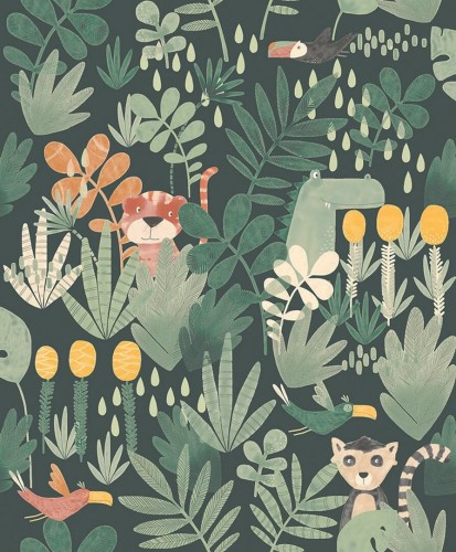 Tapeta dżungla Khroma HAP005 WILDERNESS TEAL Be Happy