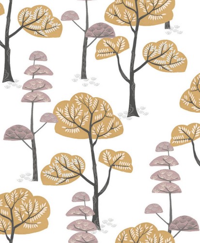 Tapeta drzewa Khroma HAP104 TREES AMBER Be Happy