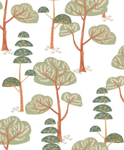 Tapeta drzewa Khroma HAP105 TREES TEAL Be Happy