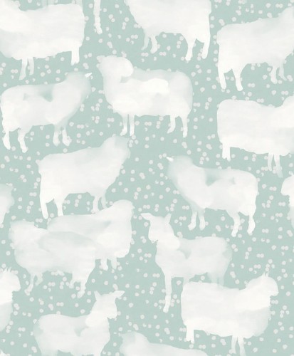 Tapeta owce Khroma HAP302 SLEEPY JADE Be Happy