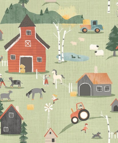 Tapeta farma Khroma HAP403 FARM TEAL Be Happy