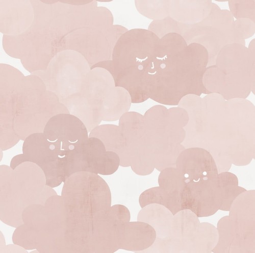 Tapeta chmurki Rebel Walls R18141 Happy Clouds Pink Dreamland