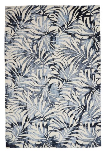 Dywan Liście BOTANICA Blue Handmade Collection Carpet Decor Fargotex