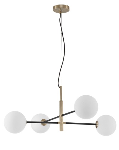 Lampa wisząca nowoczesna MODERN NEW YORK 4 mleczne kule złota le41769 Vitra Plato