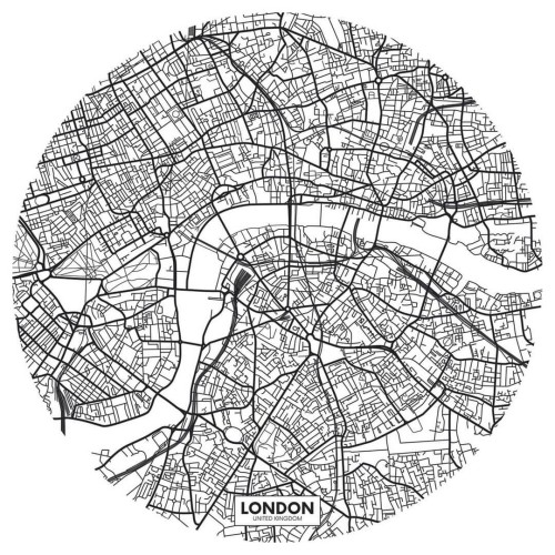 Naklejka mapa Londynu Caselio YNF 103440009 Fly To London Young & Free