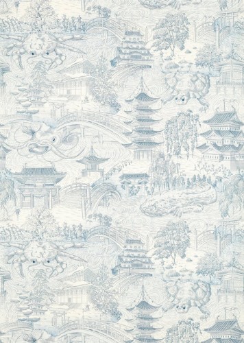 Tapeta tekstylna w japońskim stylu Zoffany 312987 Eastern Palace Kensington Walk Wallcoverings