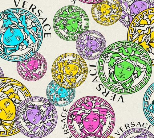 Tapeta głowy Meduzy - Logo Versace 38610-1 Versace V