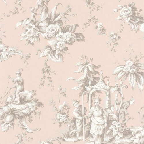 Tapeta Toile de Jouy w orientalnym stylu Casadeco LBTJ 87934305 Palais De Chine Les Belles Toiles de Jouy