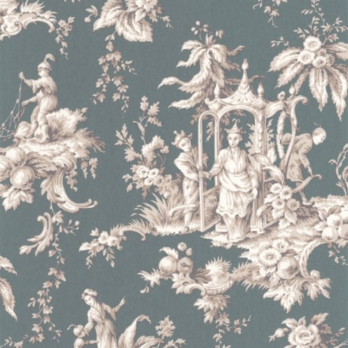 Tapeta Toile de Jouy w orientalnym stylu Casadeco LBTJ 87937511 Palais De Chine Les Belles Toiles de Jouy