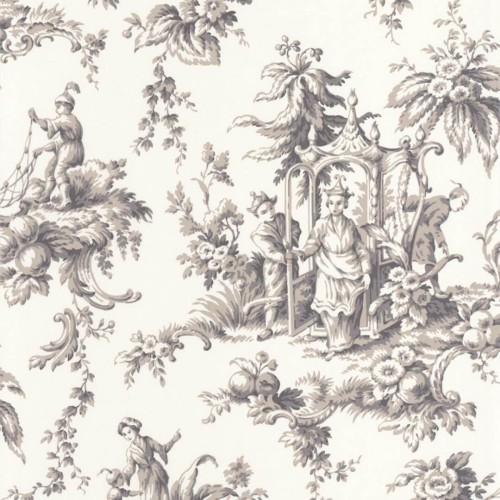 Tapeta Toile de Jouy w orientalnym stylu Casadeco LBTJ 87939516 Palais De Chine Les Belles Toiles de Jouy