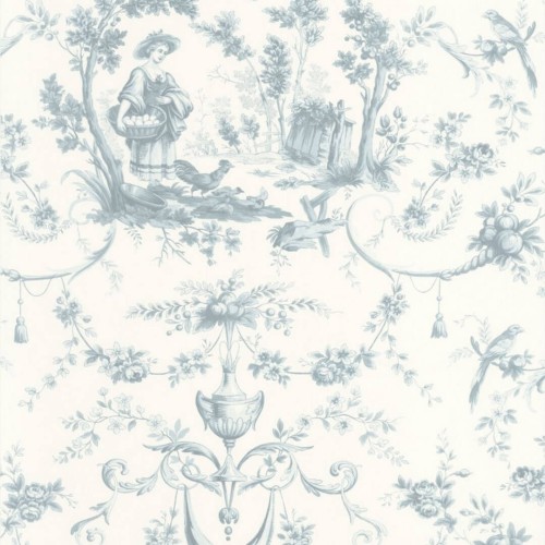 Tapeta Toile de Jouy Casadeco LBTJ 87976322 L'orangerie Les Belles Toiles de Jouy