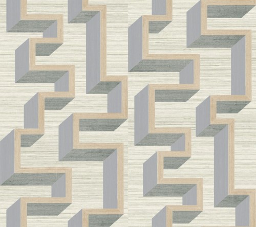 Tapeta naturalna labirynt efekt 3D Arte 72700 Detour Marqueterie