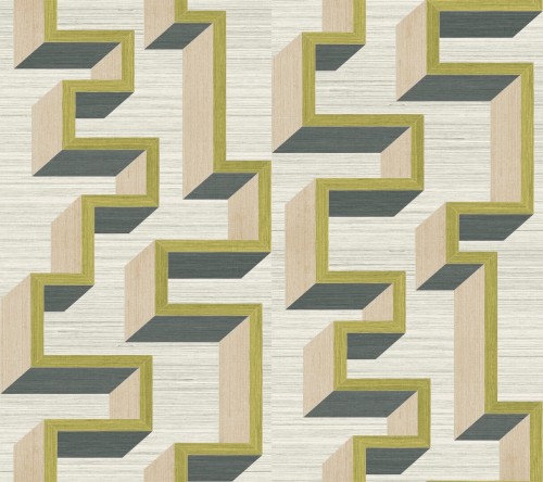 Tapeta naturalna labirynt efekt 3D Arte 72701 Detour Marqueterie