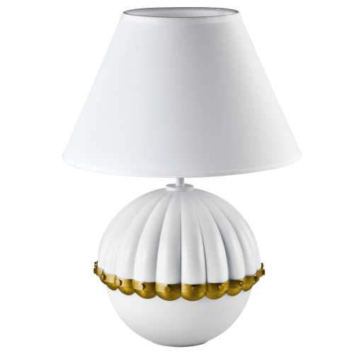 Elegancka lampa stołowa biała Pralines T01268WH Cosmo Light