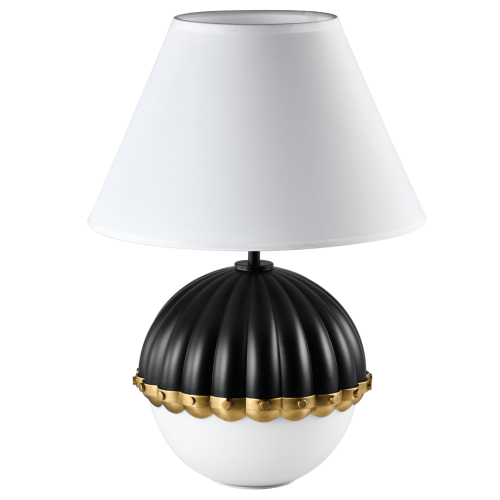 Elegancka lampa stołowa czarna Pralines T01275BK Cosmo Light