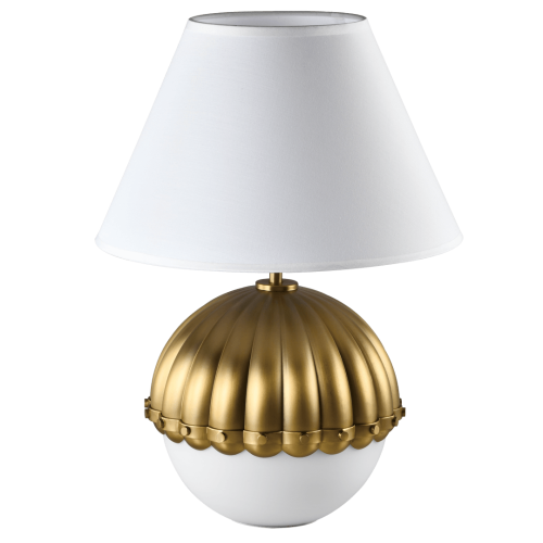 Elegancka lampa stołowa złota Pralines T01282BR Cosmo Light