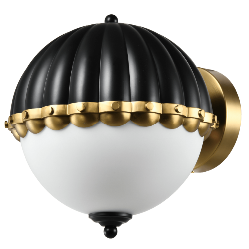 Elegancki kinkiet w stylu vintage czarny Pralines W01244BK Cosmo Light