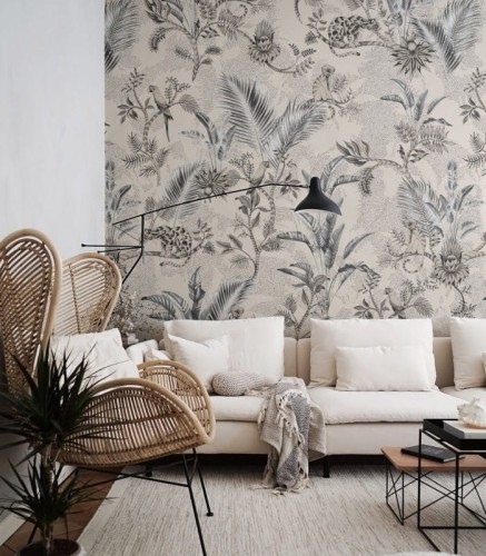 Mural egzotyczny Wallcolors Jungle Team Beige Medicine
