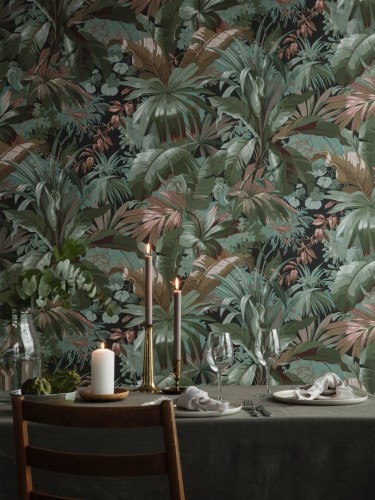 Mural egzotyczne rośliny Boras Tapeter Studio Palm Leaf 9439W