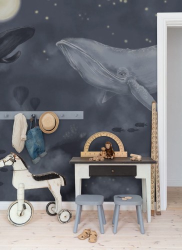 Mural wieloryby Boras Tapeter Studio Whales 9458W
