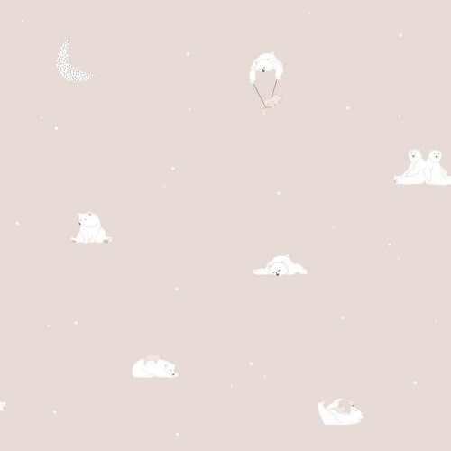 Tapeta śpiące misie ICH Wallpaper 7003-3 Bonne Nuit Noa