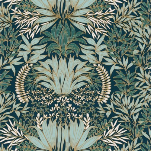 Tapeta roślinny ornament Casamance 75733568 Chardon Square Jasmin