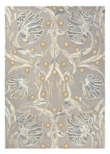 Szaro-beżowy dywan w kwiaty Morris & Co. Pimpernel Linen 28701