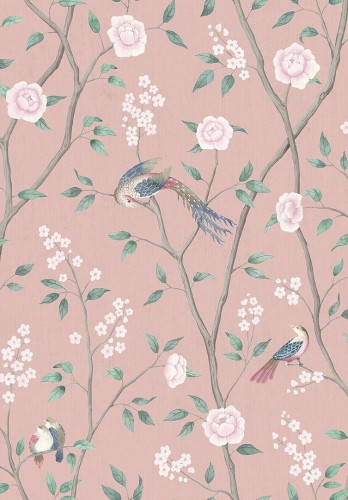 Tapeta botaniczna w stylu chinoiserie Boras Tapeter Paradise Birds 1901 Dreamy Escape