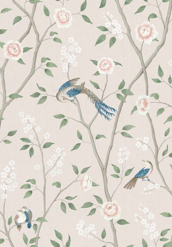 Tapeta botaniczna w stylu chinoiserie Boras Tapeter Paradise Birds 4270 Dreamy Escape